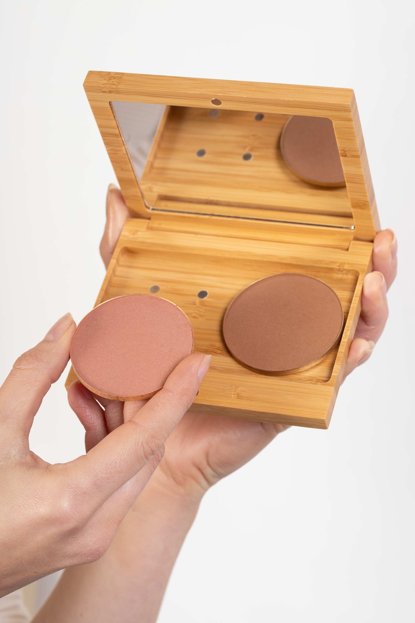 Pressed Mineral Blush & Bronzer Duo in Bamboo Multi Palette - Scoop Whole Beauty - palette