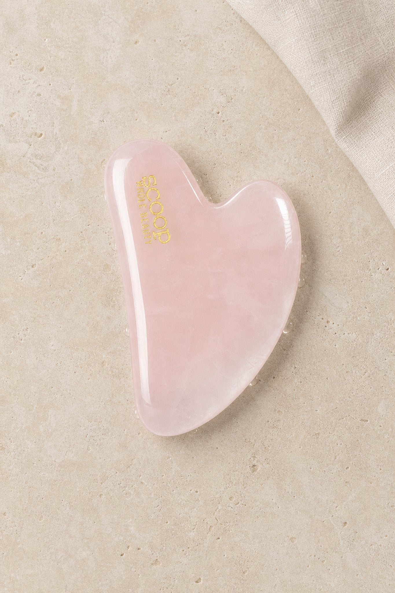 100% Rose Quartz Face Sculpting Gua Sha - Scoop Whole Beauty - Gua Sha