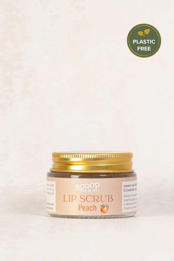 Natural Exfoliating Peach Lip Scrub - Scoop Whole Beauty - lip exfoliant