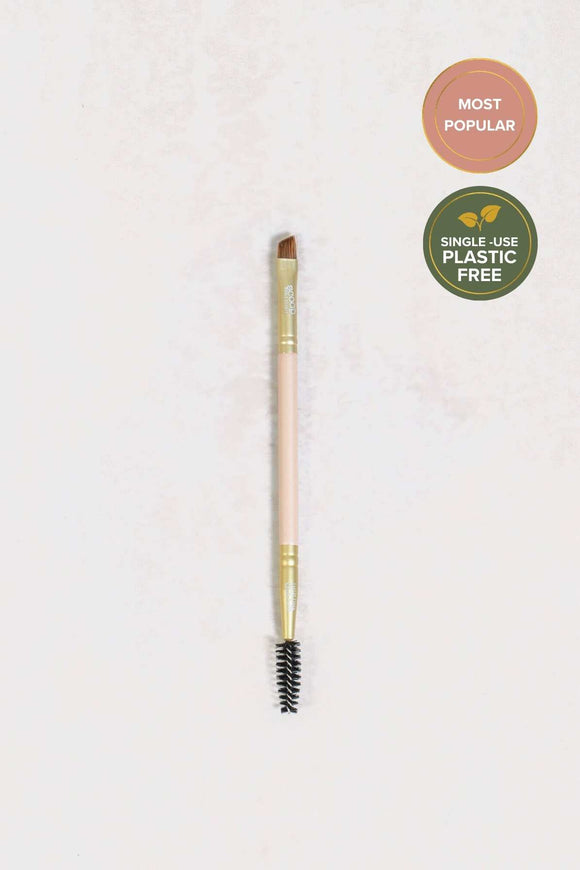 Vegan Double Edged Brow Brush - Scoop Whole Beauty - eyebrow brush