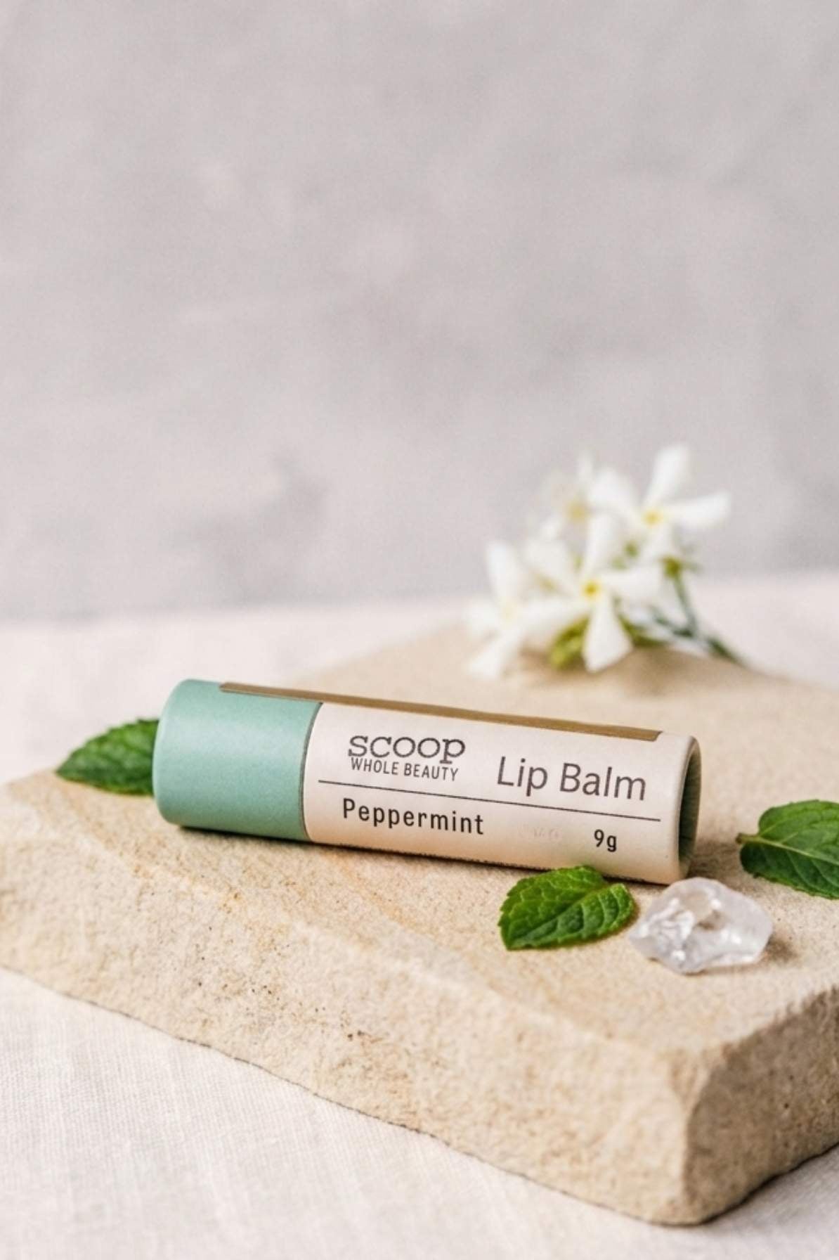 Natural Peppermint Lip Balm - Scoop Whole Beauty - Lip Gloss