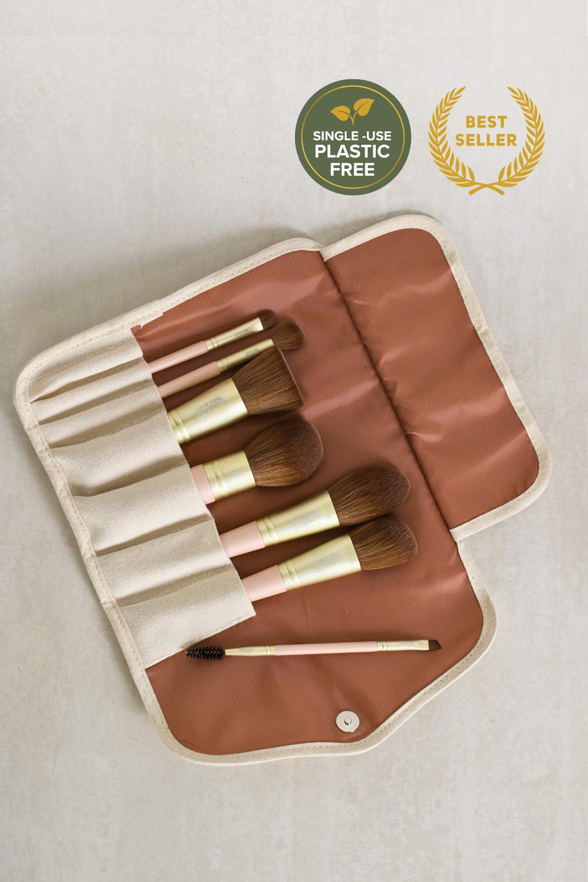 Vegan 7 Piece Brush Set - Scoop Whole Beauty - makeup brush set