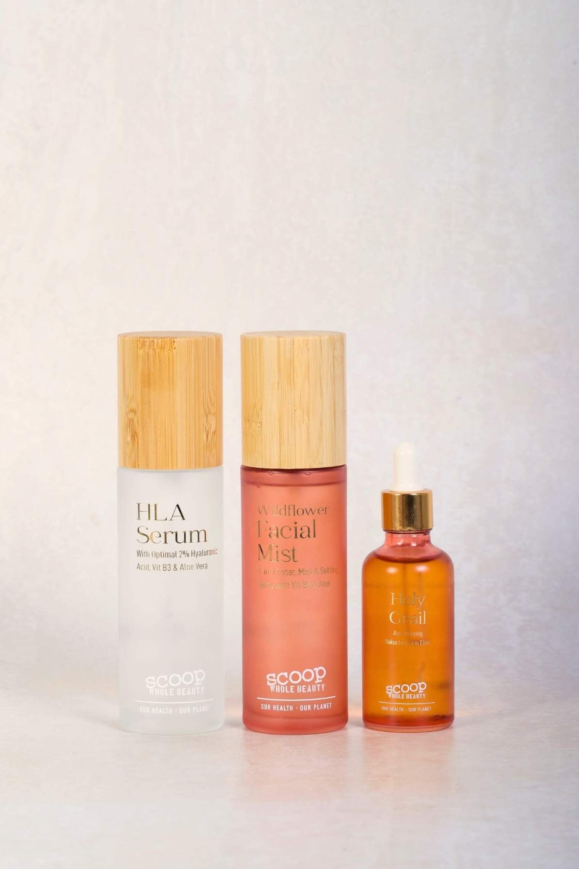 Skin Glow Trio - Scoop Whole Beauty - hyaluronic acid serum