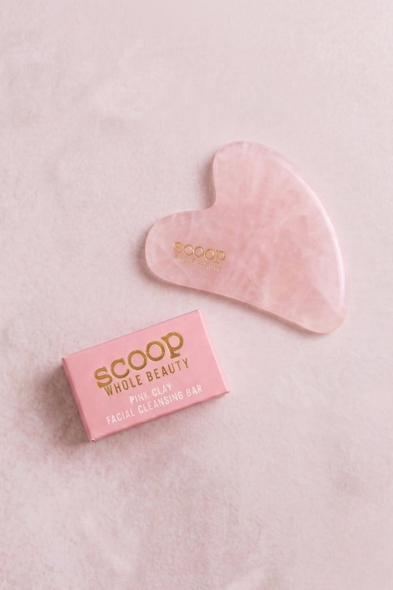 🎁 Rose Quartz Gua Sha and Mini Natural Facial Cleansing Bar (100% off) - Scoop Whole Beauty -
