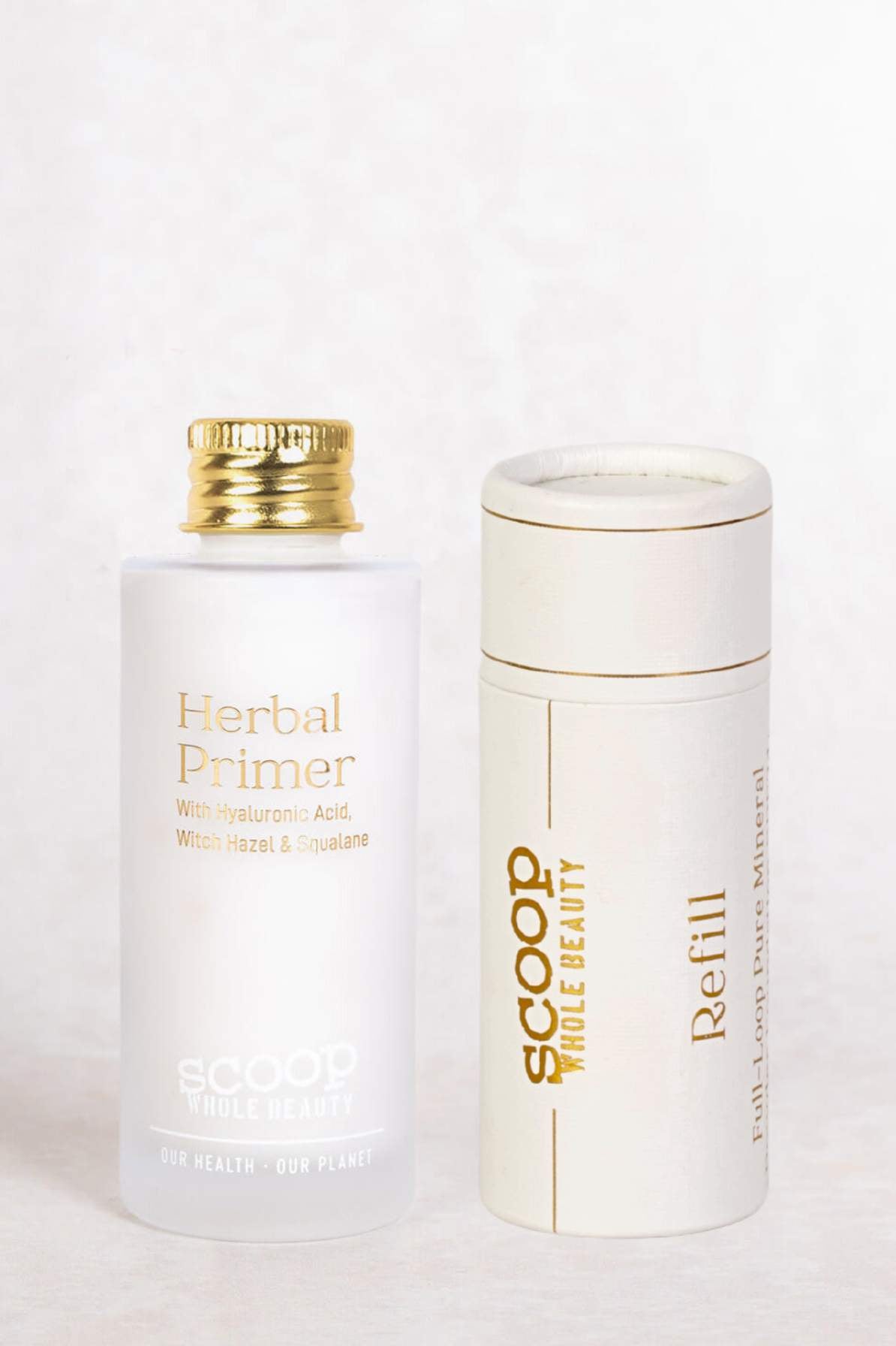 Herbal Primer &amp; Full - Loop Pure Mineral Powder Refill Subscription - Scoop Whole Beauty - Bundle