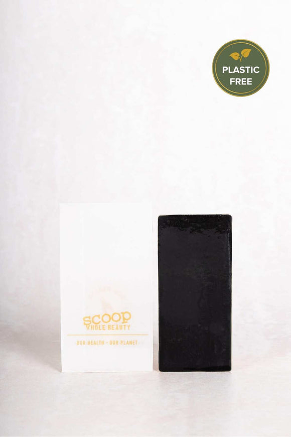 Scoop Whole Beauty non toxic mud cake Mascara refillable plate with compostable sachet - midnight black