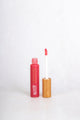 Scoop Whole Beauty natural, non toxic lipgloss in sustainable glass and bamboo packaging- pink pitaya