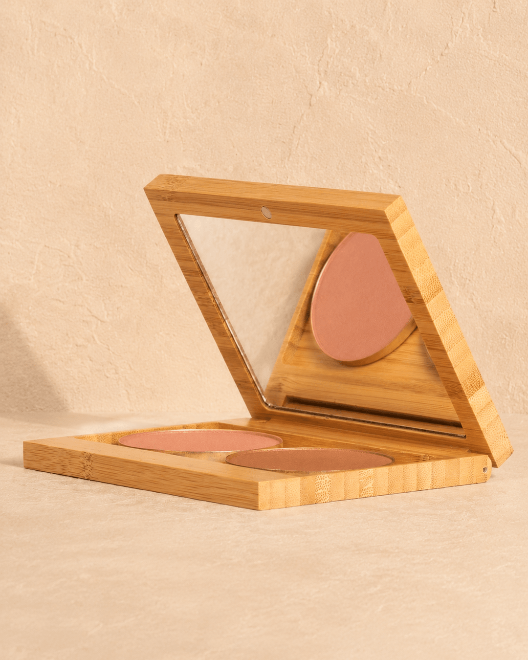 Pressed Mineral Blush &amp; Bronzer Duo in Bamboo Multi Palette - Scoop Whole Beauty - palette