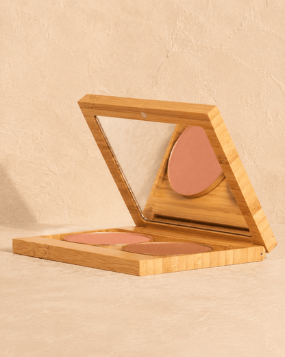 Pressed Mineral Blush &amp; Bronzer Duo in Bamboo Multi Palette - Scoop Whole Beauty - palette