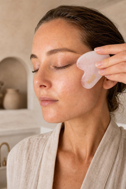 100% Rose Quartz Face Sculpting Gua Sha - Scoop Whole Beauty - Gua Sha