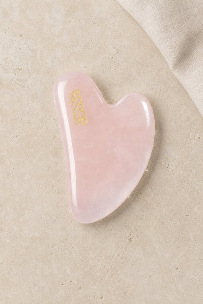 100% Rose Quartz Face Sculpting Gua Sha - Scoop Whole Beauty - Gua Sha