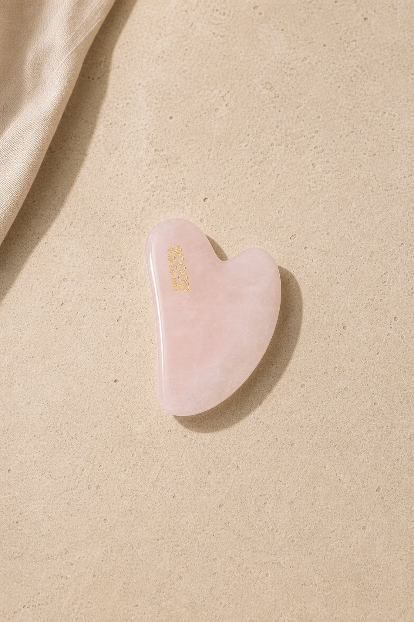 100% Rose Quartz Face Sculpting Gua Sha - Scoop Whole Beauty - Gua Sha