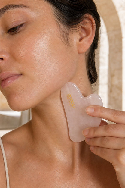 100% Rose Quartz Face Sculpting Gua Sha - Scoop Whole Beauty - Gua Sha
