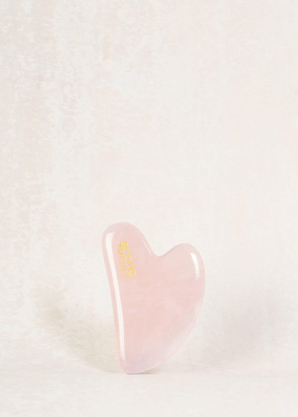 Scoop Whole beauty pink rose quartz gua sha, sustainable massage tool