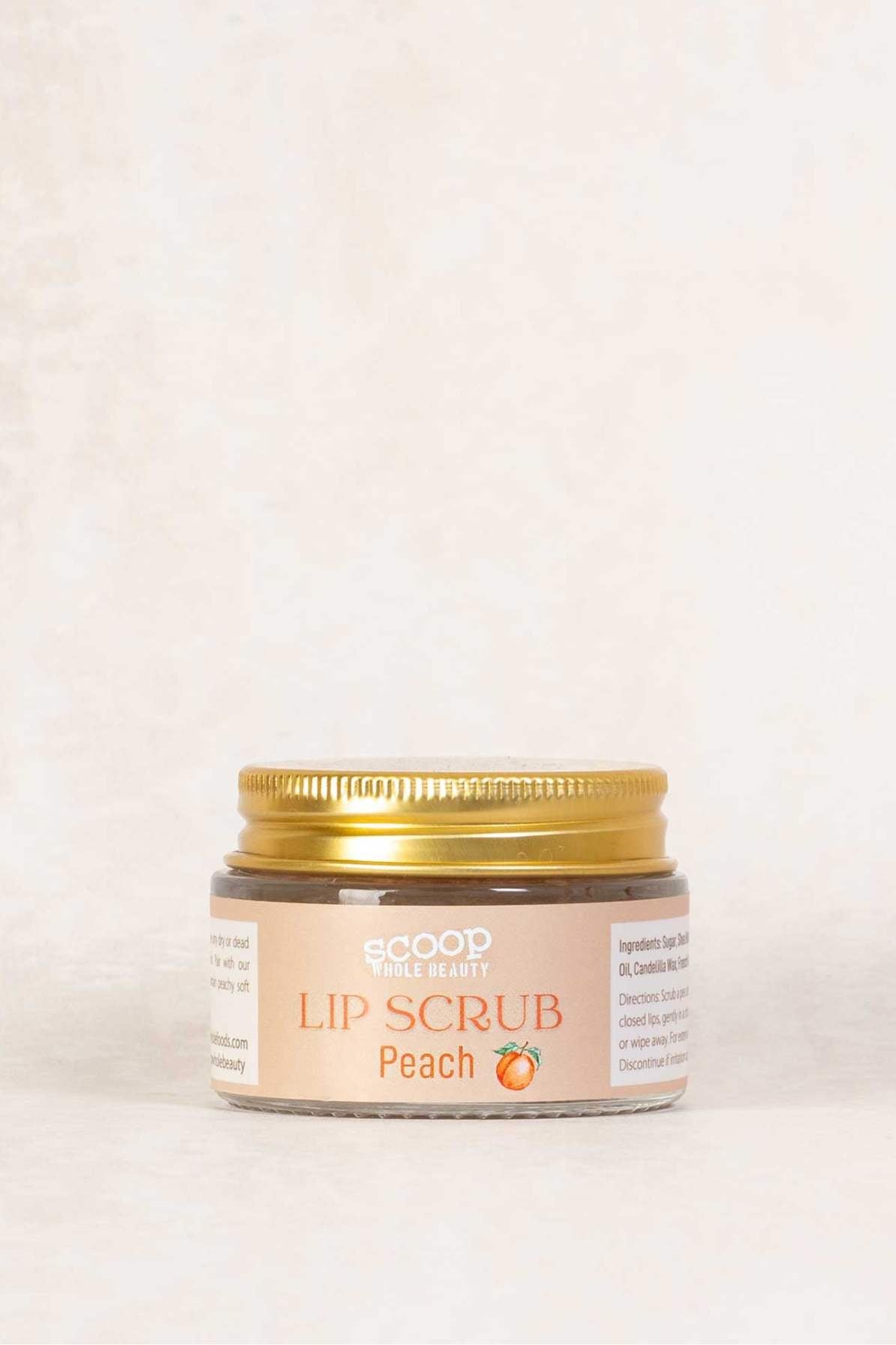 Natural Exfoliating Peach Lip Scrub Offer - Scoop Whole Beauty - lip exfoliant