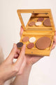 Scoop Whole Beauty 100% bamboo eco mix and match multi palette with mineral natural eyeshadows, brow balm and bronzer 