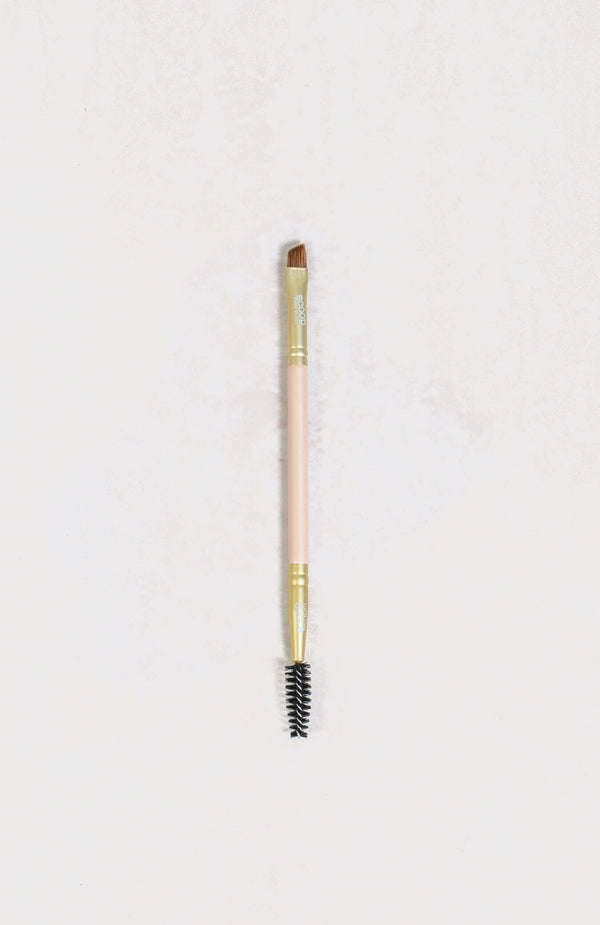 Scoop Whole Beauty double sided vegan brush for sculpting brows, lashes and lips
