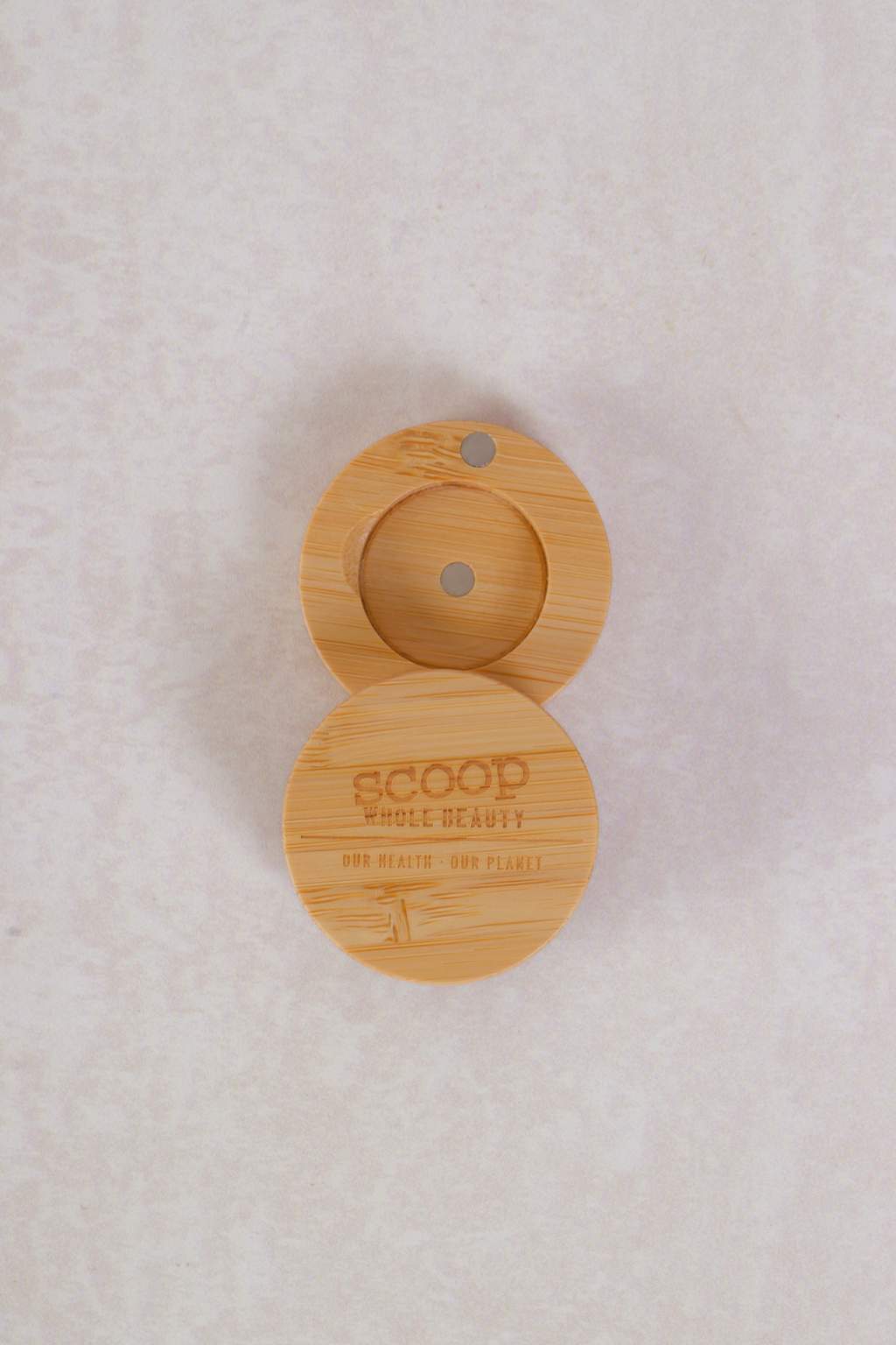 Mini Round Individual Bamboo Compact - Scoop Whole Beauty - palette